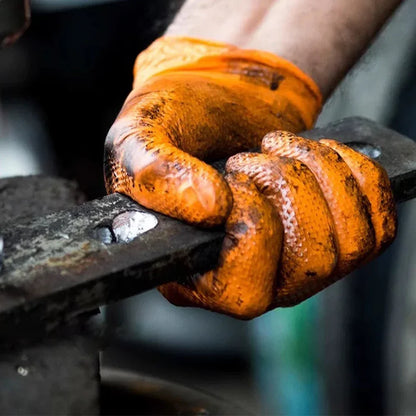 Premium Orange Nitrile Work Gloves™
