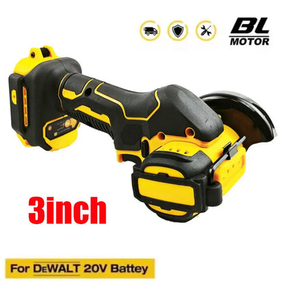 Cordless Angle Grinder 3 Inch Mini Polishing Grinding Machine Electric Cutting Power Tools for DeWALT 20V 18V Battery