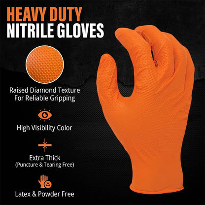 Premium Orange Nitrile Work Gloves™